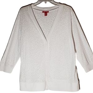 Mix&Co plus size 2x white lightweight cardigan